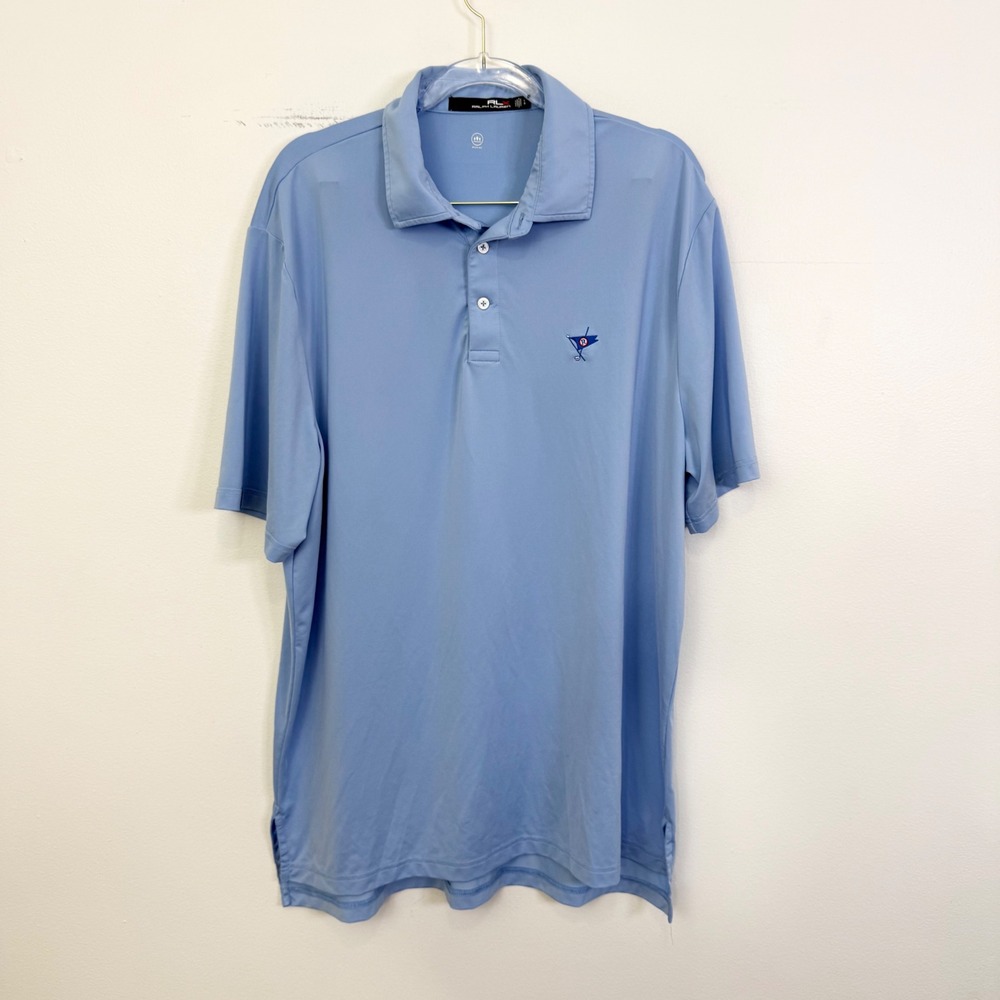 RLX Ralph Lauren Ocean Reef Club Golf Polo Shirt Light Blue Men's Large